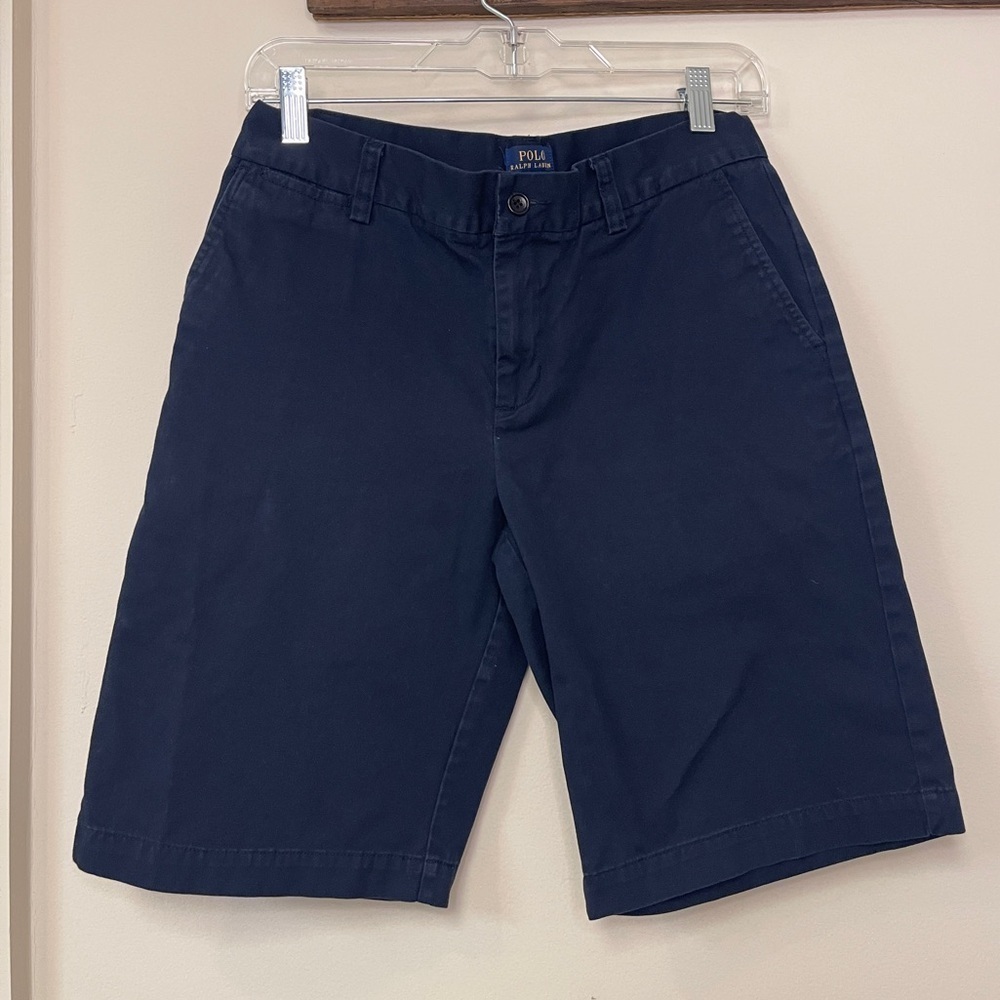 Polo Ralph Lauren: Boy's Chino Navy Uniform Shorts, Size 18